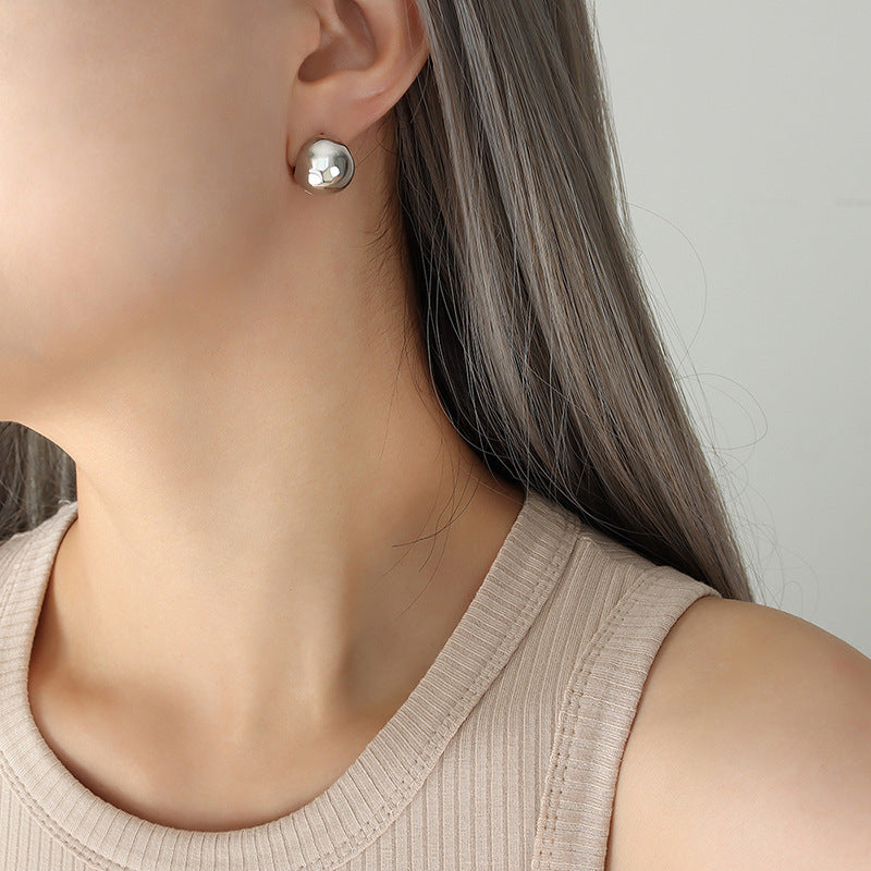 Copper C-Shaped Earrings for Women - Stylish Minimalist Design