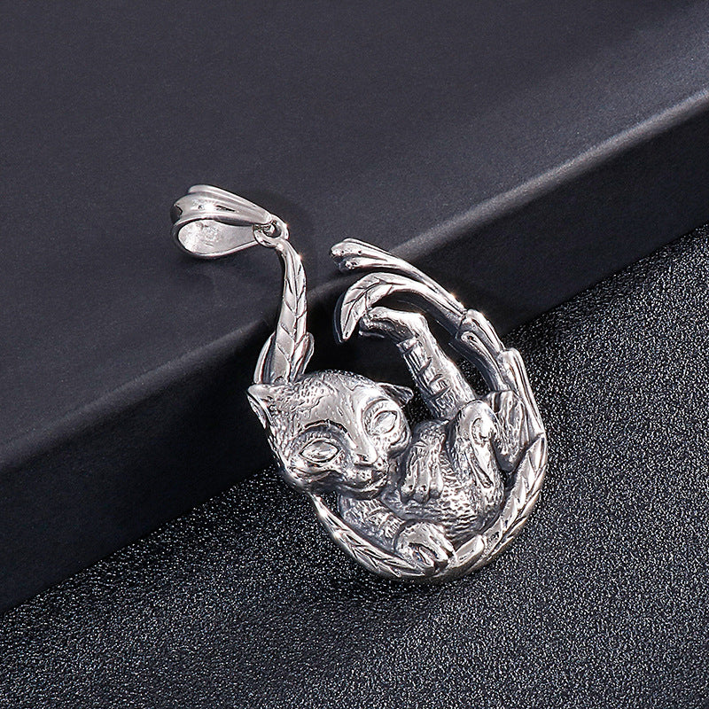 Fantasy Tiger Titanium Steel Men's Pendant - Domineering European Style