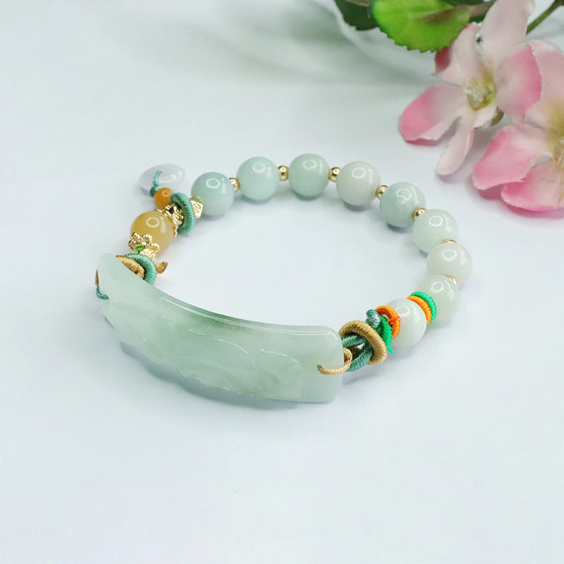 Fortune's Favor Sterling Silver Jade Bracelet by Planderful Collection