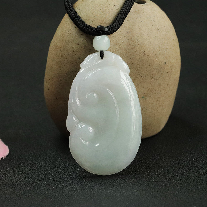 Fortune's Favor Sterling Silver Jade Pendant