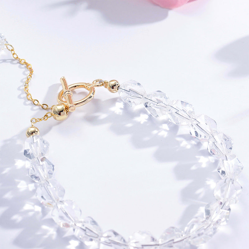 Simple Geometric Crystal Bracelet for Women from the Korean Edition