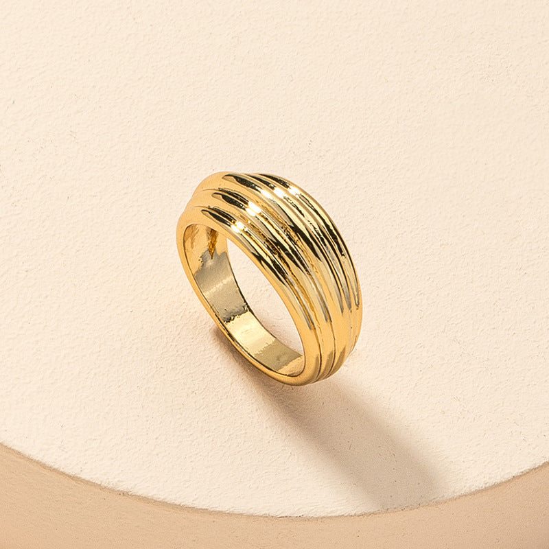 Metallic Textured Ring - Vienna Verve Collection