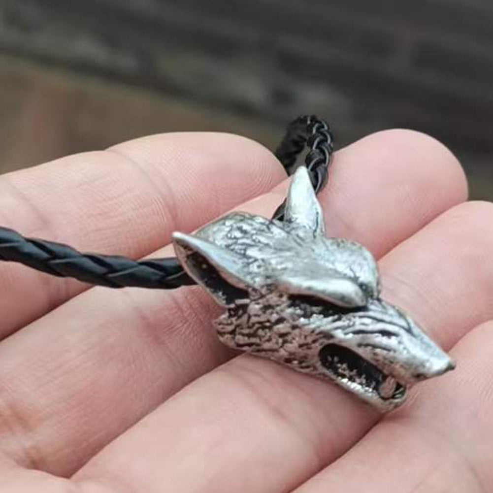 Viking Wolf Head Nordic Myth Men's Necklace - Norse Legacy Collection