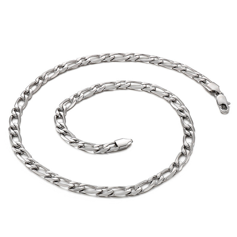 Stylish Titanium Steel Men's Necklace - European and American Minimalist Design Accessories