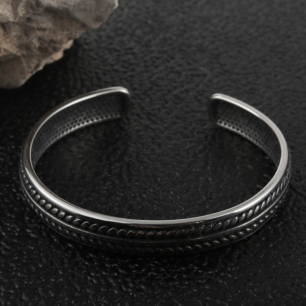 Titanium Steel Woven Bracelet for Men - Modern Elegance Meets Fashion Trends