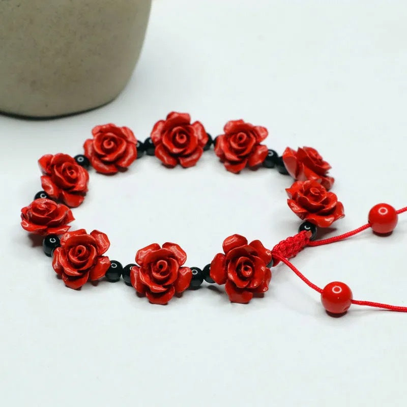 Fortune's Favor Cinnabar Stone Bracelet