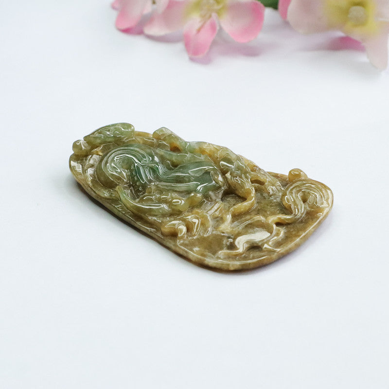 Jade Dragon Ruyi Pendant from Planderful Collection