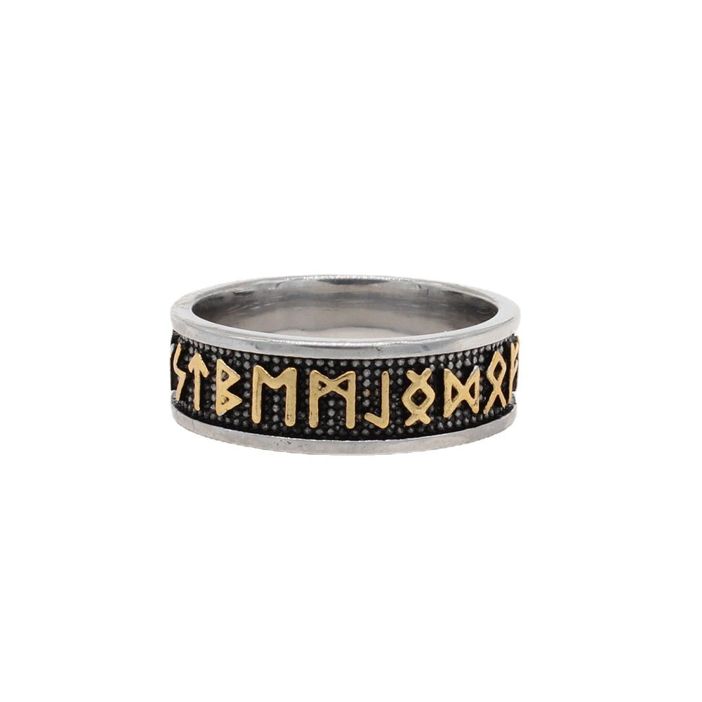 Retro Viking Titanium Steel Ring for Men