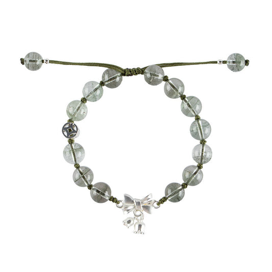 Green Crystal Sterling Silver Bracelet - Fortune's Favor Collection