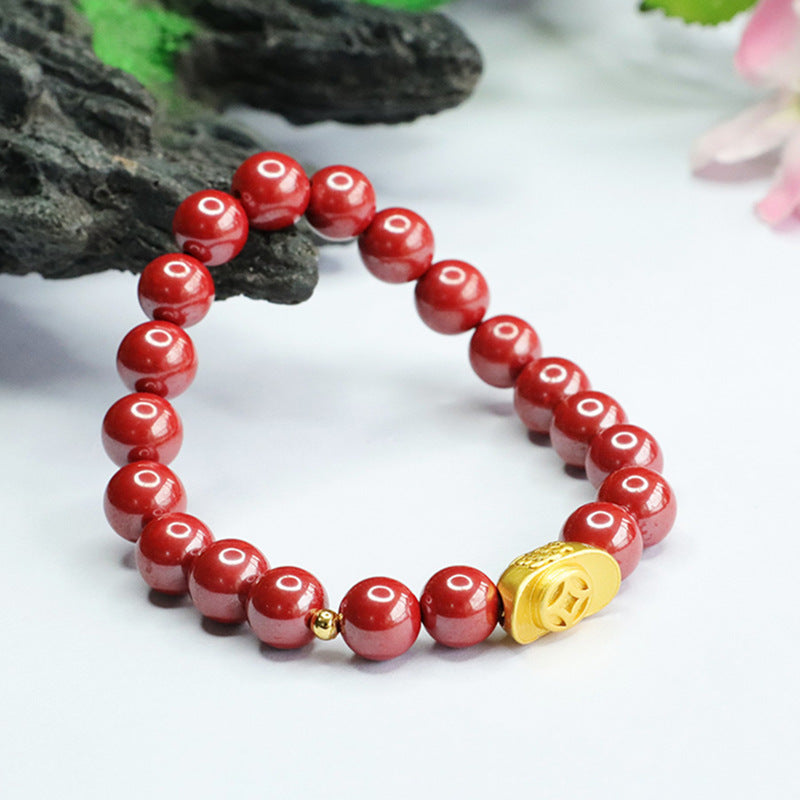 Emperor Sand and Cinnabar Stone Bracelet