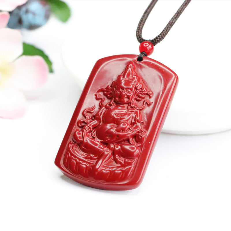 Cinnabar Pendant God of Wealth Pendant