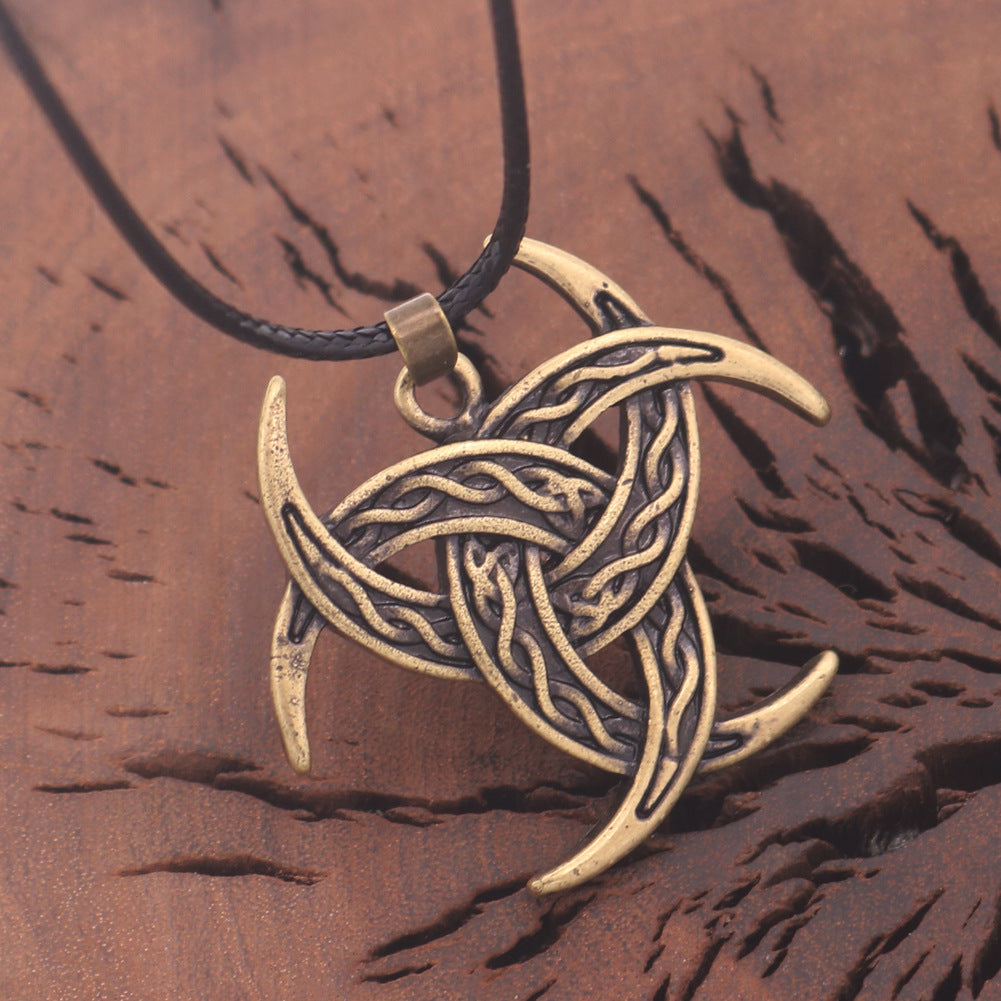 Legendary Norse Odin Cape Necklace with Dragon Pendants for Men