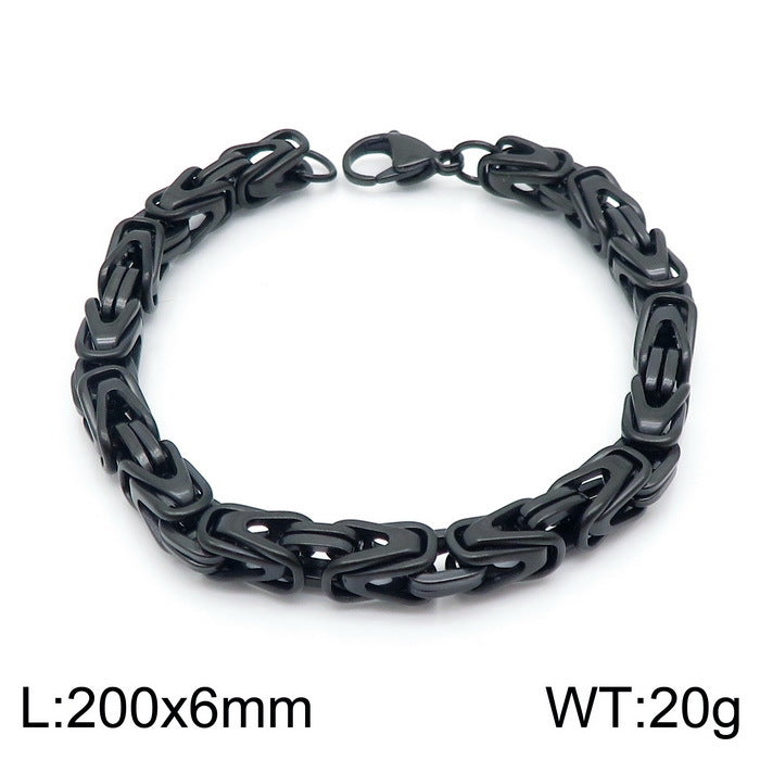 Trendy Hip-Hop Emperor Chain: Unique V-Shaped Titanium Steel Bracelet for Men