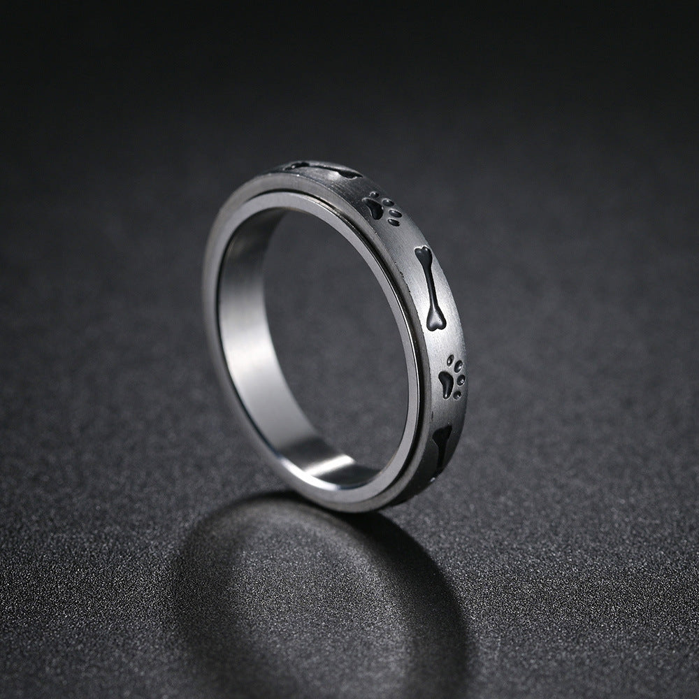 Rotating Stress Relief Ring - Stainless Steel Jewelry for Men and Women