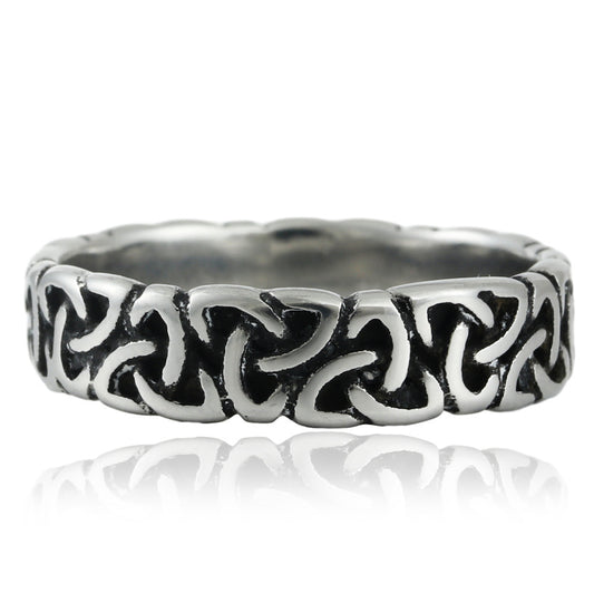 Personalized Retro Viking Ring for Men - Trendy Titanium Steel Totem Jewelry