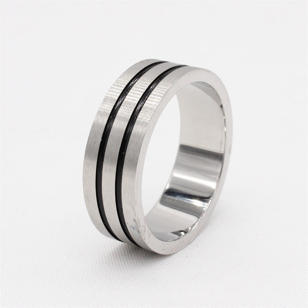 Everyday Genie Titanium Steel Men's Ring - Size 6-13