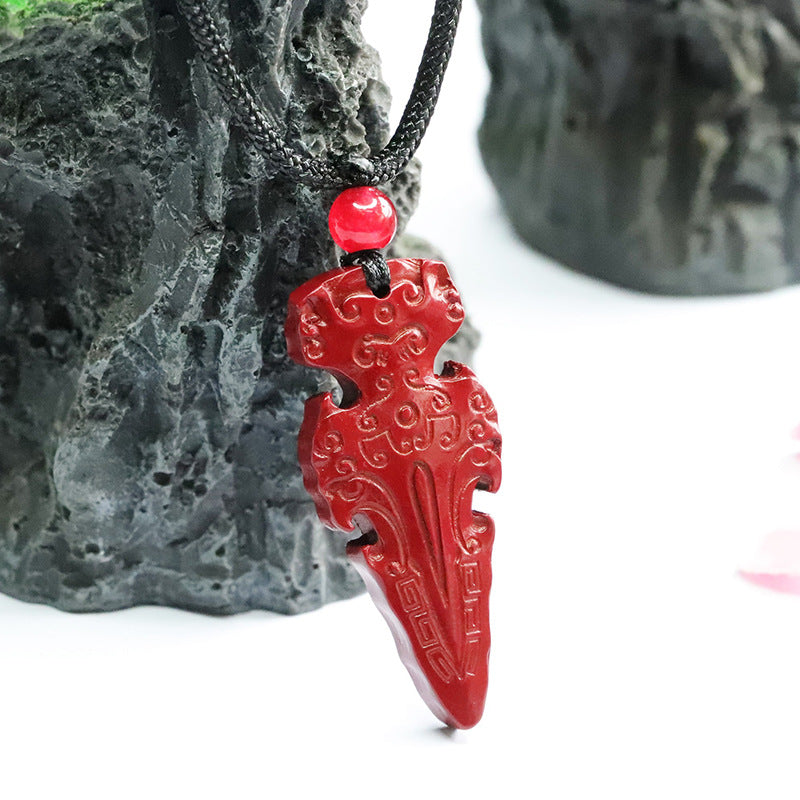 Cinnabar Pendant Purple Gold Sand Sword Pendant