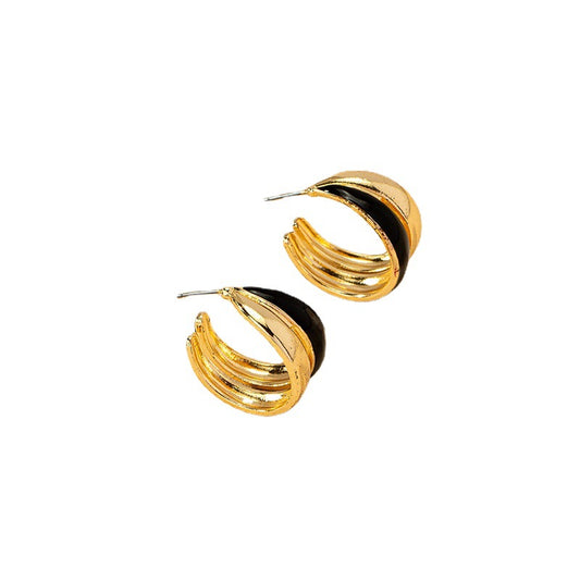 European Chic Drip Oil Earrings - Vienna Verve Collection