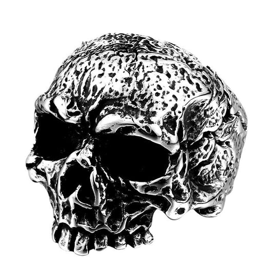 Men's Personalized Retro Skull Ring in Titanium Steel - Wholesale European and American Style Jewelry