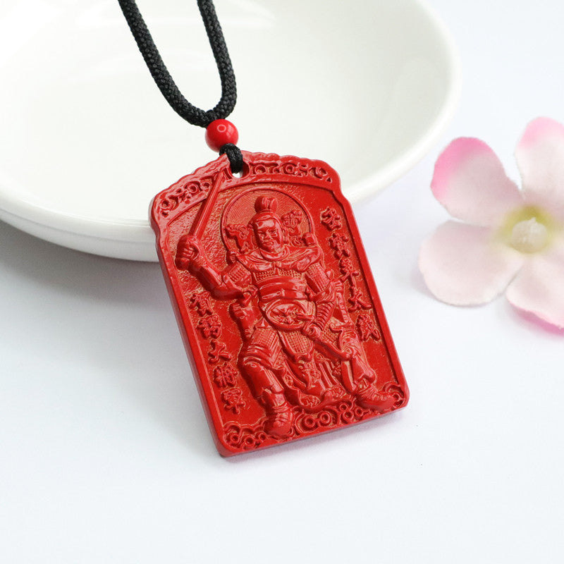 Cinnabar Stone Sterling Silver Pendant from the Fortune's Favor Collection