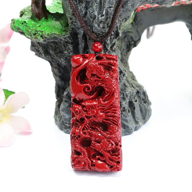 Fiery Dragon Jewel Pendant: Vibrant Sand Pendant Jewelry