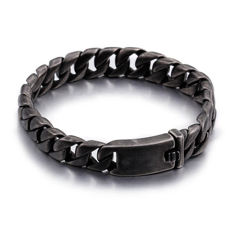 Korean-Inspired Simple Titanium Steel Bracelet for Men - Trendy Fashion Accessory