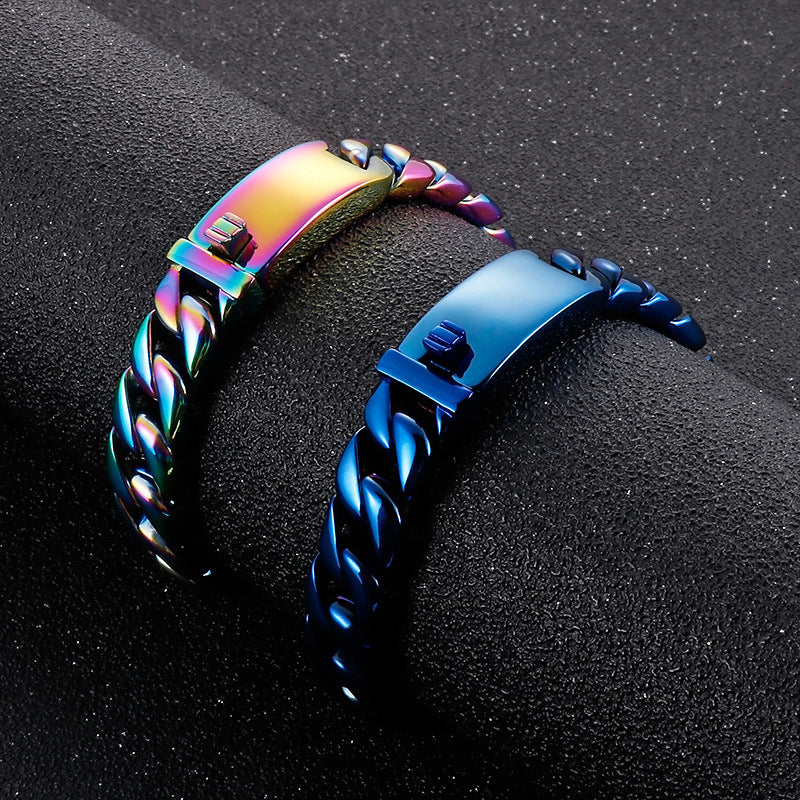 Korean-Inspired Simple Titanium Steel Bracelet for Men - Trendy Fashion Accessory