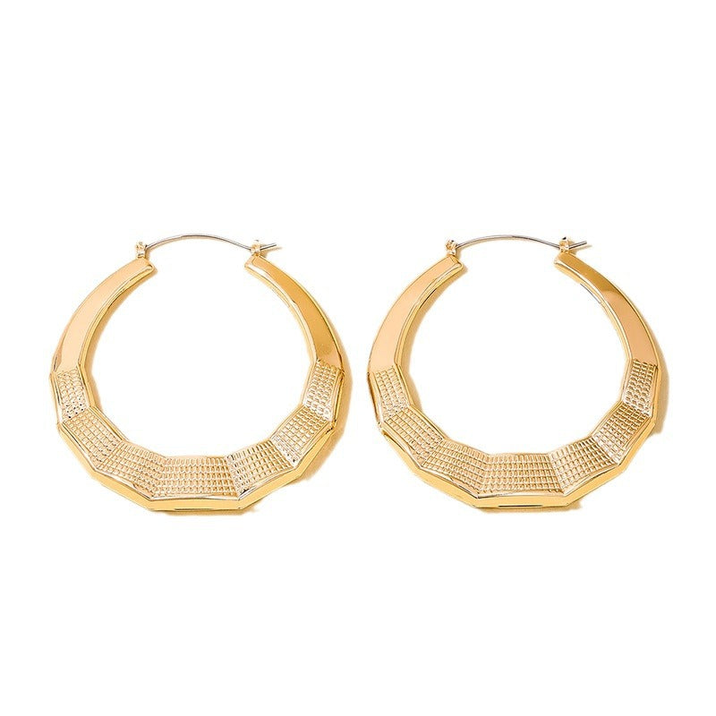 Exaggerated Geometry Circle Earrings - Vienna Verve Collection