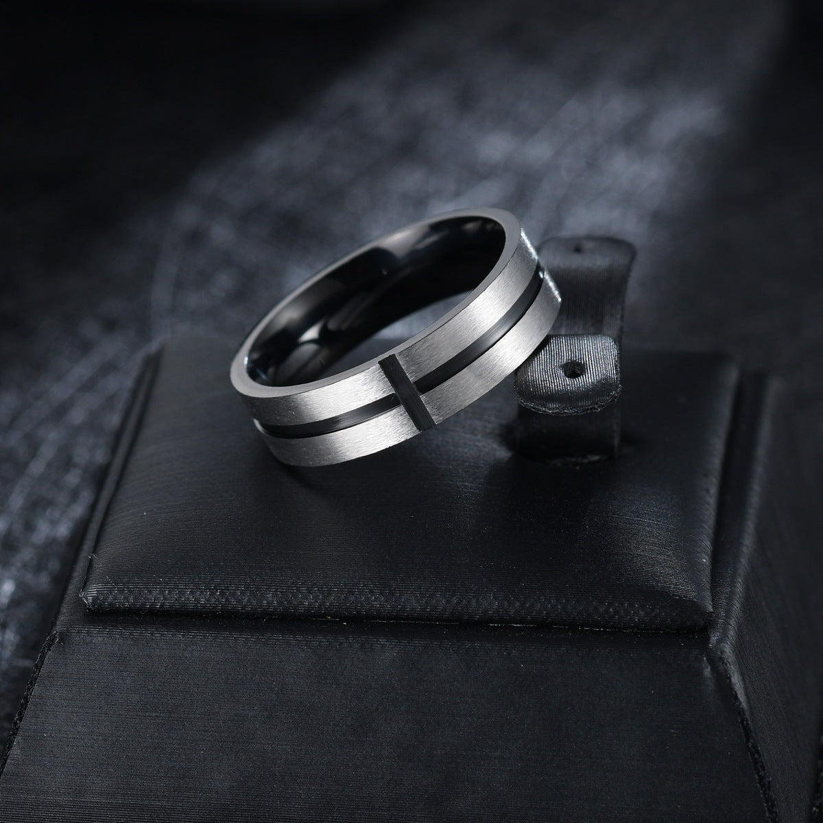 European Men's Stainless Steel Cross Ring - Fashion Jewelry for Wholesale