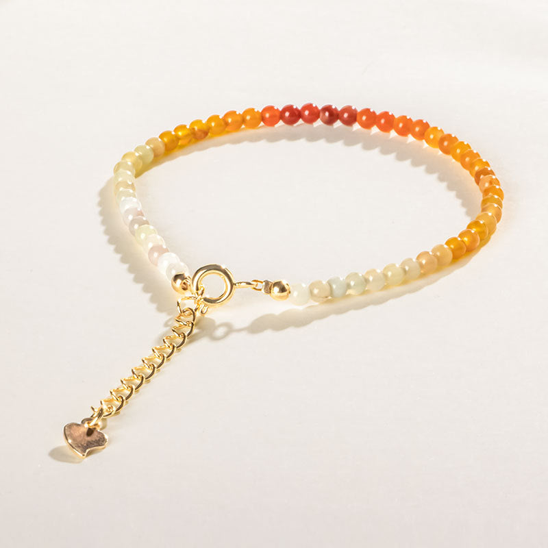 Ethereal Elegance: Natural Myanmar Yellow Jade Bracelet with Retro High-End Design