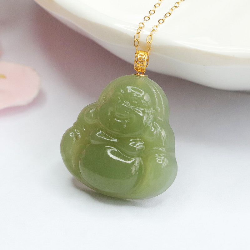 Buddha Blessings Natural Hotan Jade Necklace