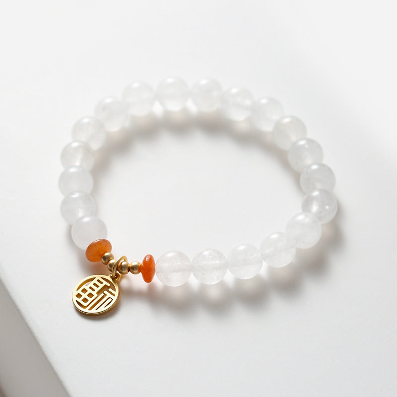 Fortune's Favor Sterling Silver Jade Beaded Bracelet