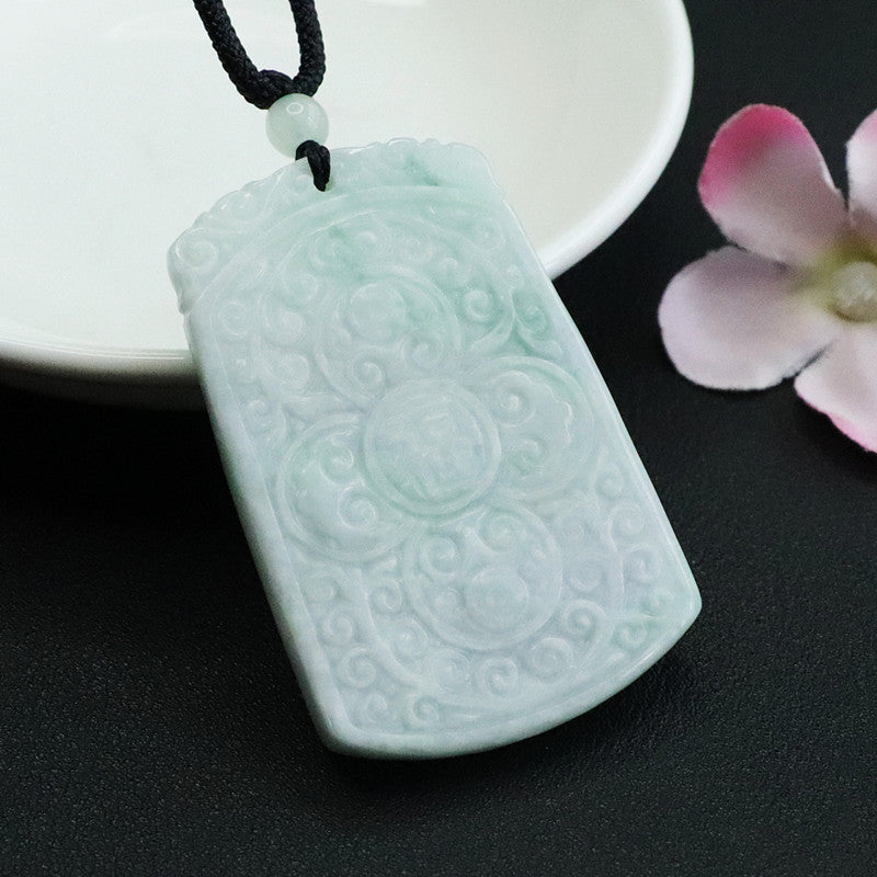 Blessed Flower Jade Pendant from Planderful Collection - Fortune's Favor