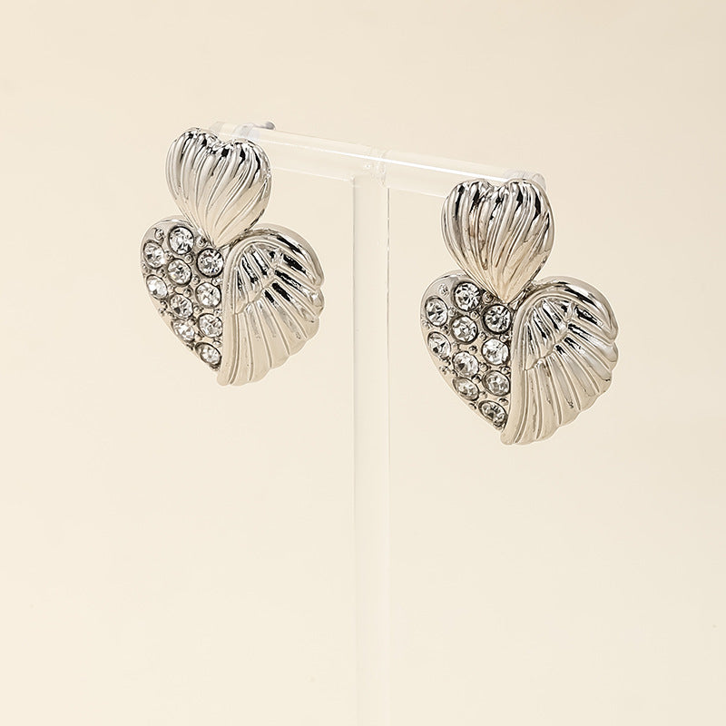 Heart Shaped Metal Earrings - Vienna Verve Collection