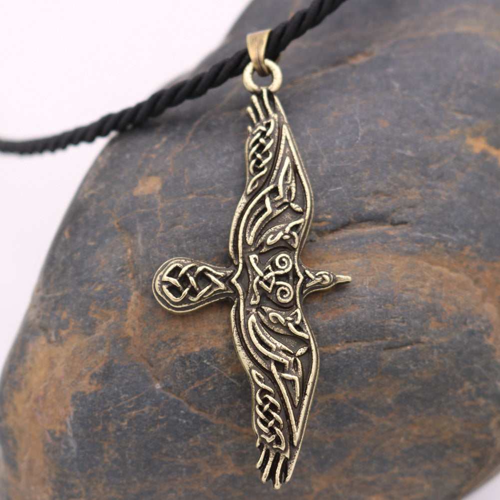 Viking Bird Necklace from the Norse Legacy Collection - Men's Fashion Jewelry with Animal Pendants