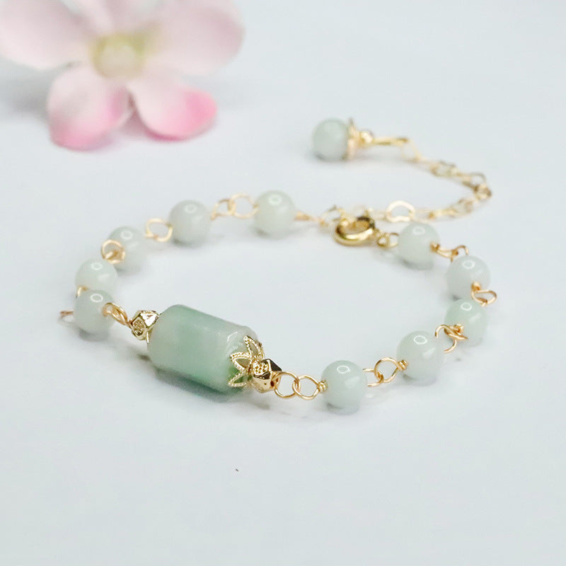 Fortune's Favor Sterling Silver Jade Bracelet