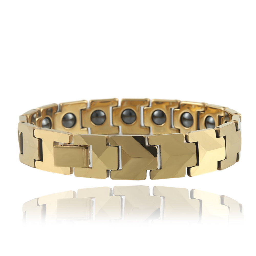 Personalized Punk-Inspired Tungsten Steel Bracelet for Unisex Fashion Enthusiasts