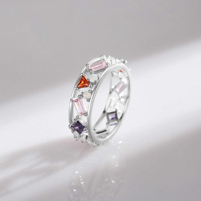 S925 Sterling Silver Zircon Ring - Simple and Elegant Jewelry for Women