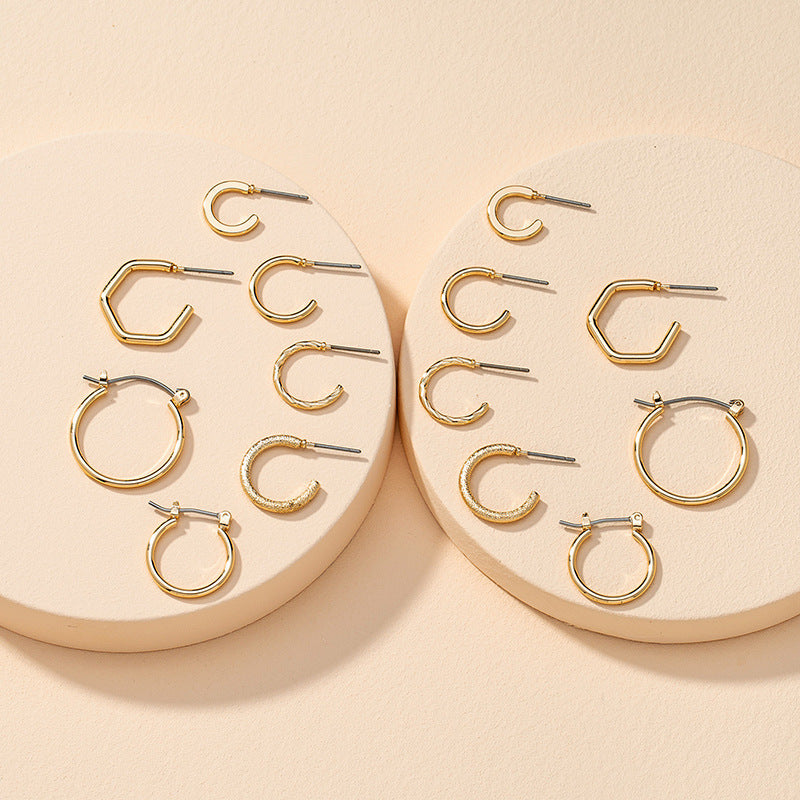 Extravagant Collection: Vienna Verve C-Shaped Earrings Set - Fashion-Forward Jewelry Factory