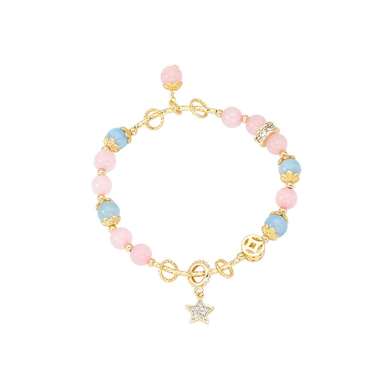 Fortune's Favor Pink Quartz Bracelet