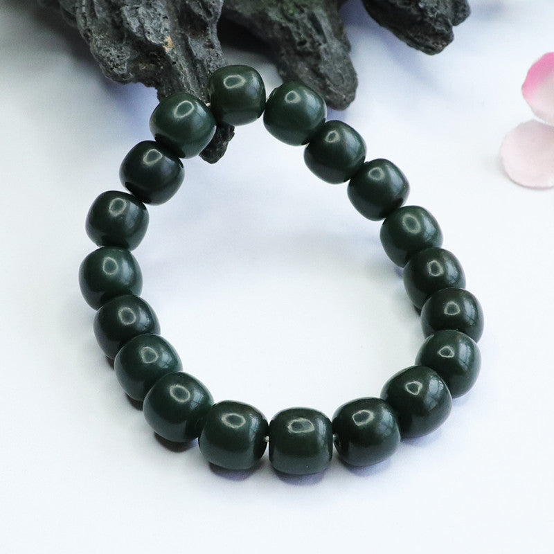 Handcrafted Sterling Silver Jade Bracelet