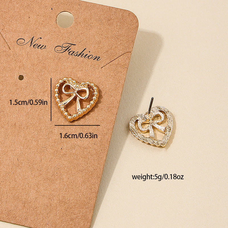 Chic Hollow Love Bow Earrings - Vienna Verve Collection