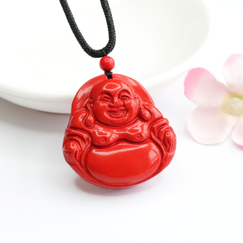 Cinnabar Pendant Red Sand Buddha Pendant Jewelry