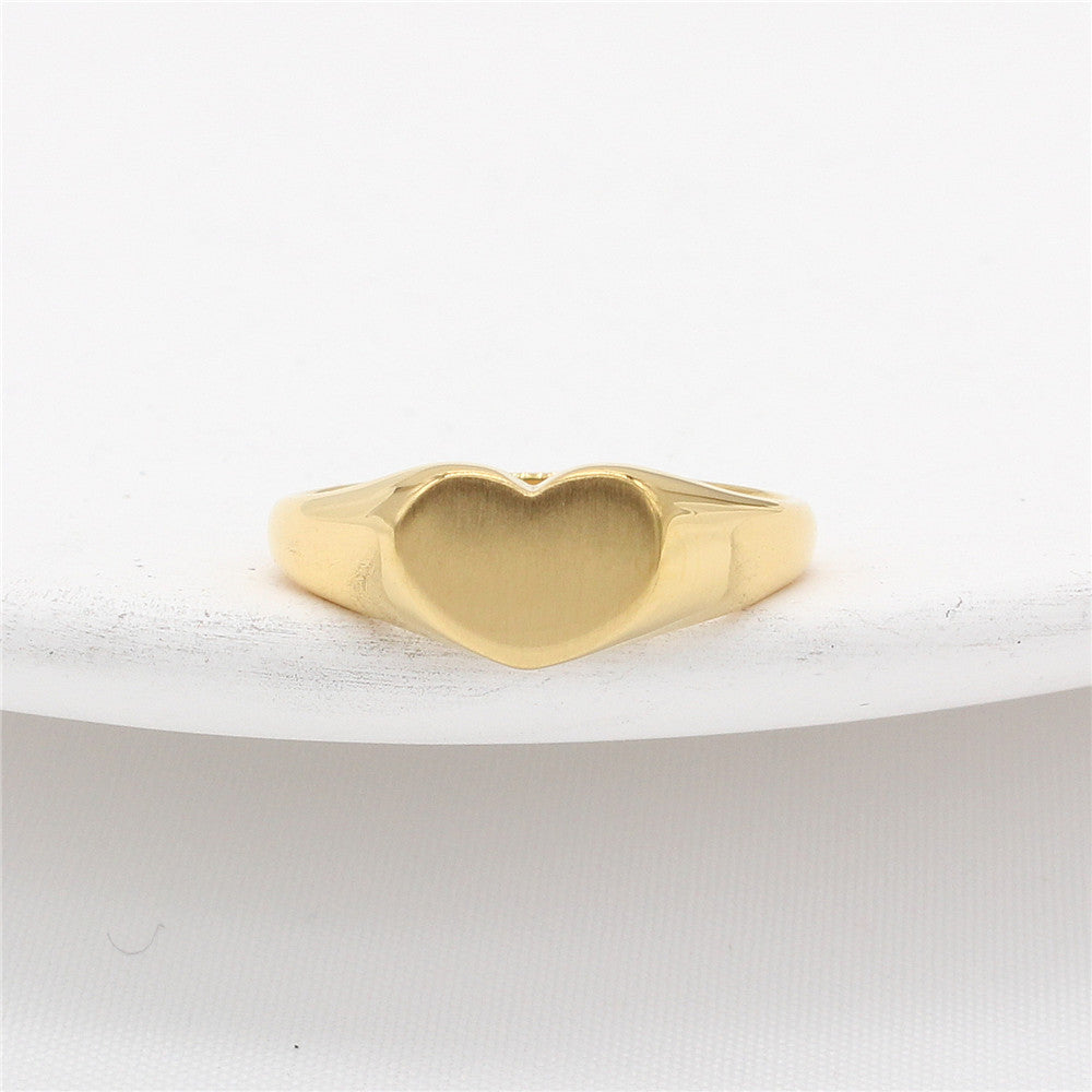 Everyday Genie Heart-shaped Titanium Steel Ring for Women