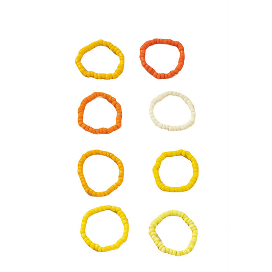 Elegant Elastic Beads Ring Sets - Vienna Verve Collection