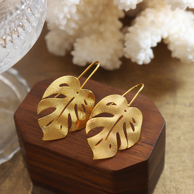 Mori Ins Style Matte Leaf Earrings by Planderful - Everyday Genie Collection