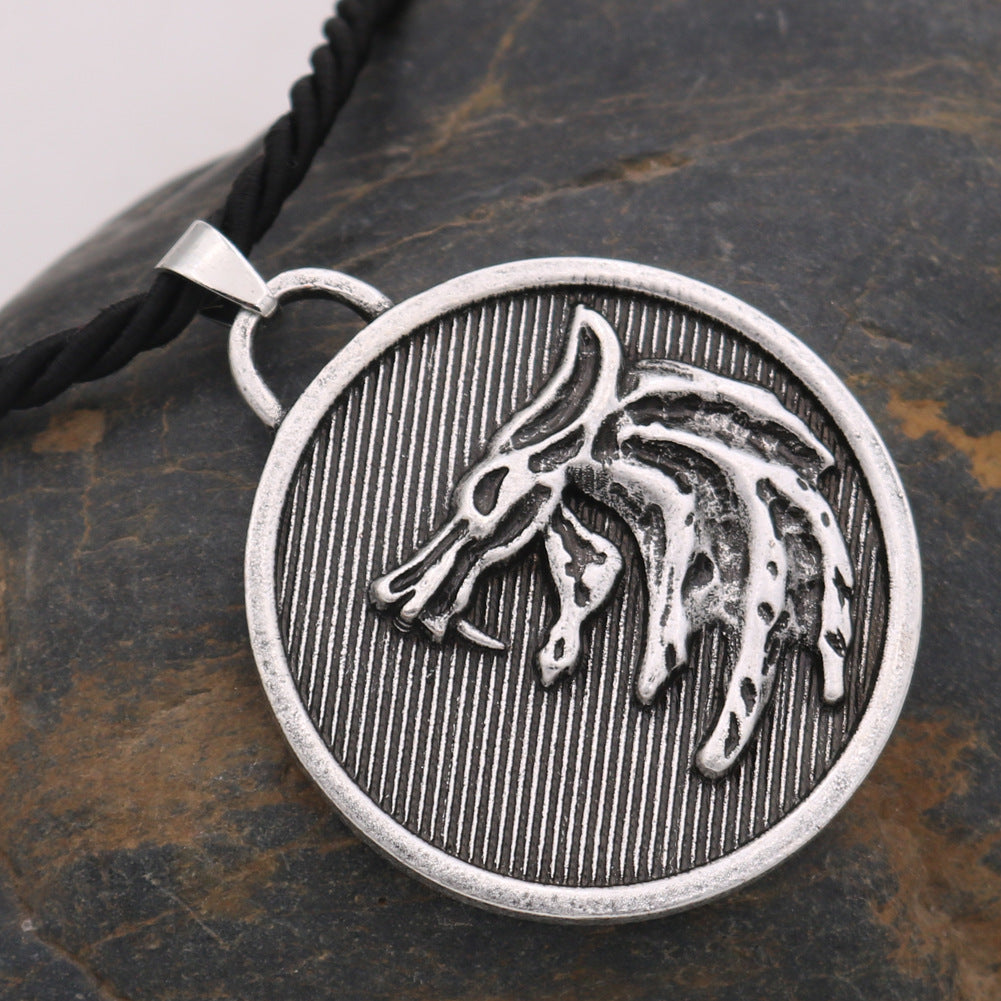 Viking Wolf Necklace - European and American Fashion Jewelry for Men