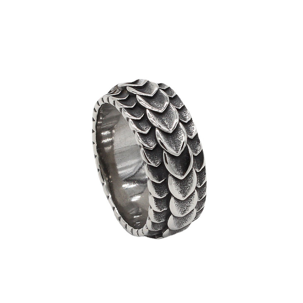 Fashionable Vintage Dragon Titanium Steel Ring