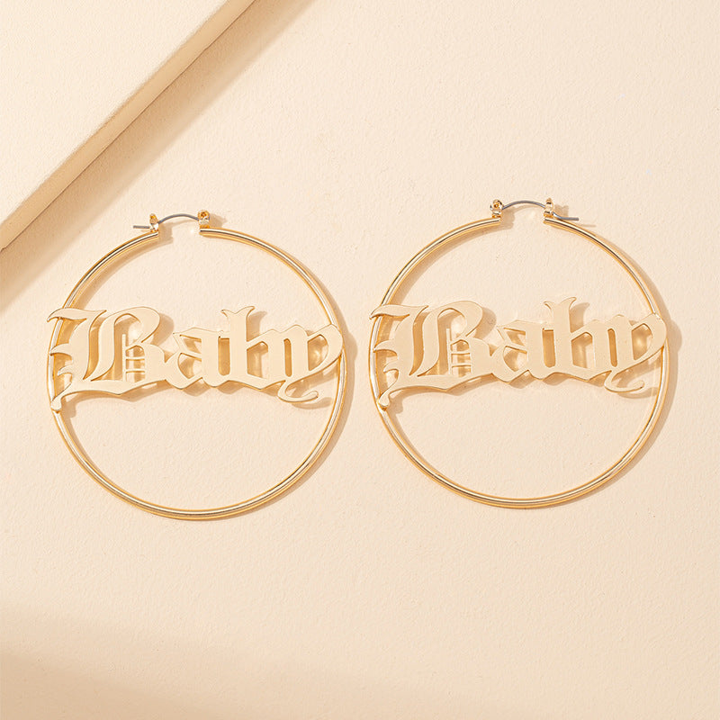 Exaggerated Big Circle Earrings with European Flair