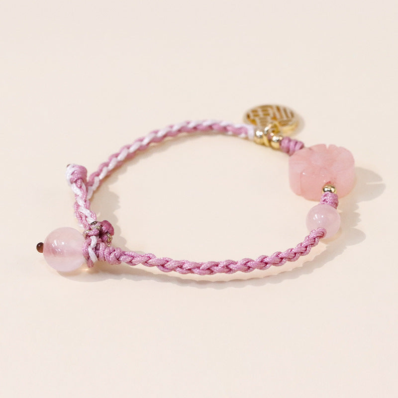 Peach Blossom Crystal Bracelet